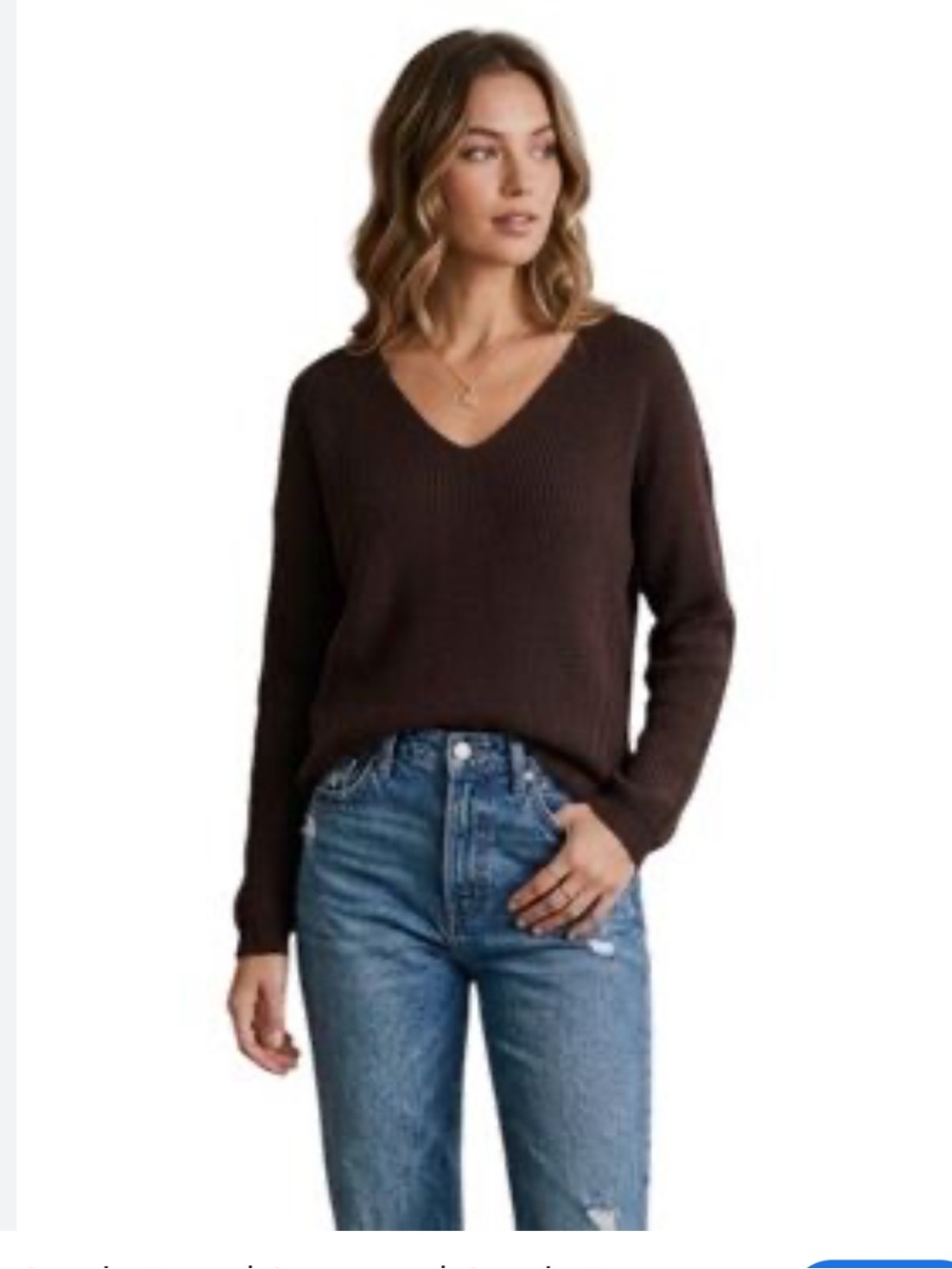 Gentle Fawn Chocolate Brown Ribbed Knit Top